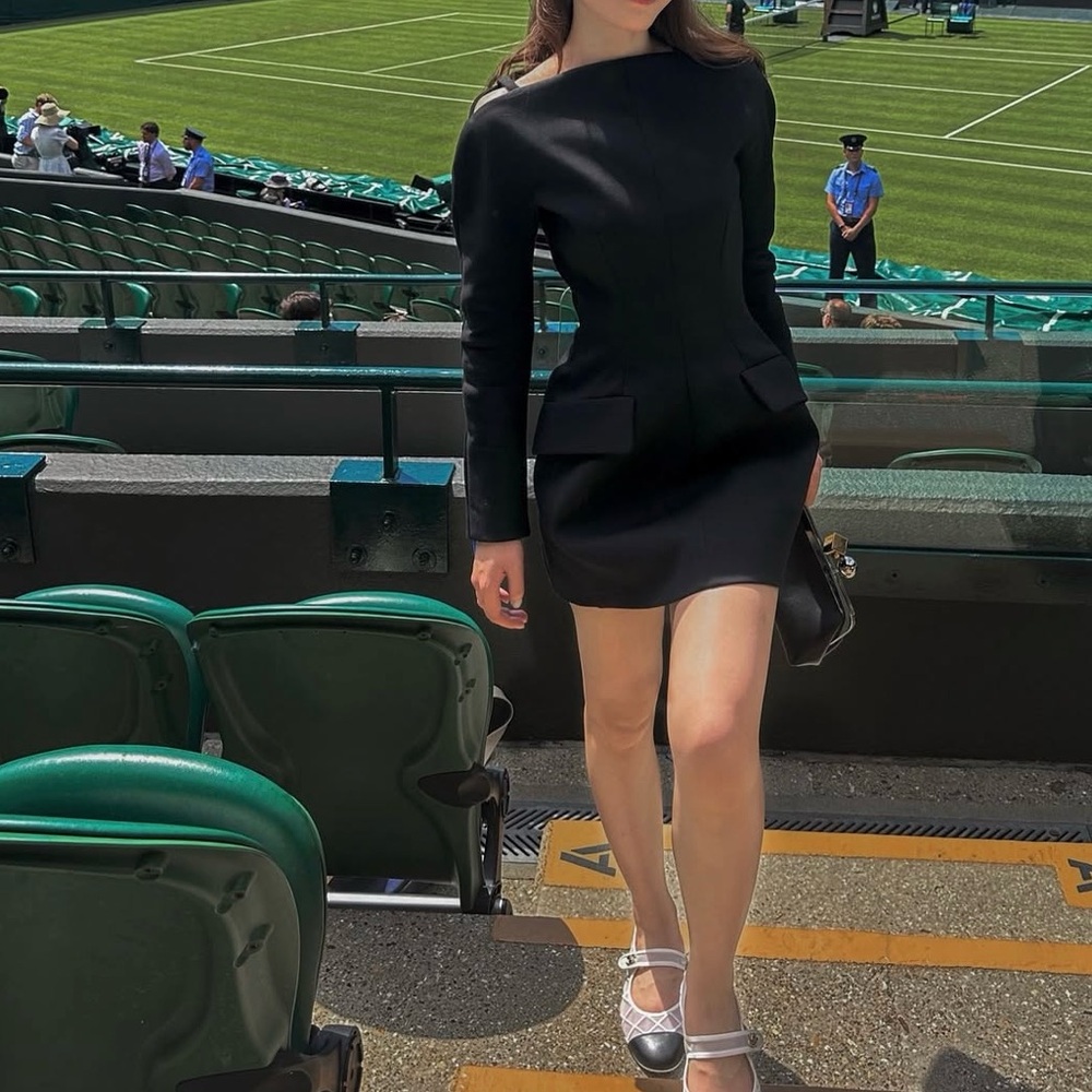 Sportmax Black Long Sleeve Dress